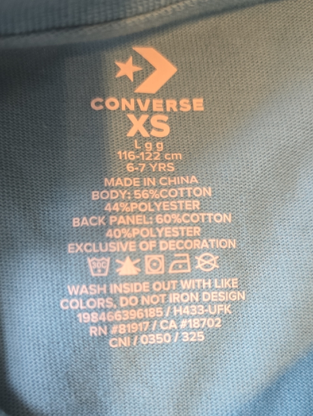 Converse Boys Blue T Shirt - Picture 3 of 6